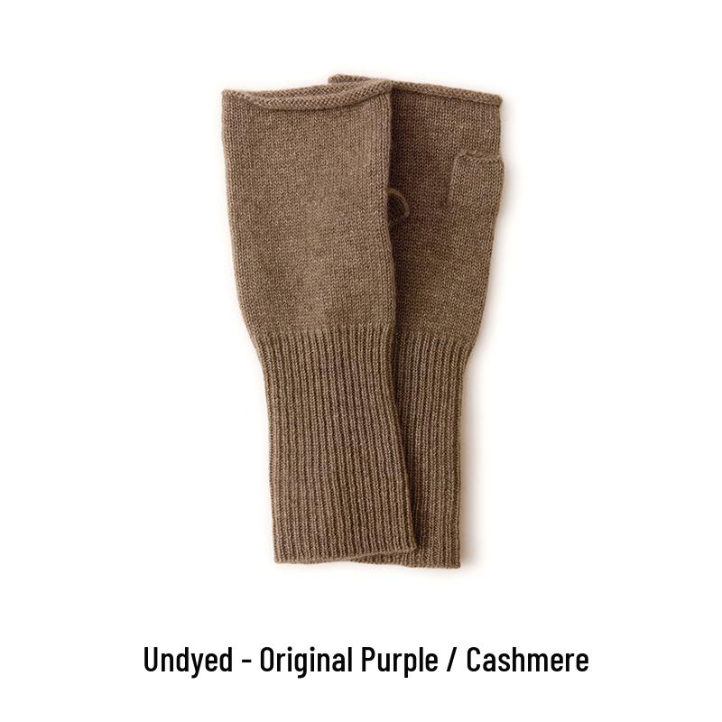 Women s 100% Pure Cashmere Mid-Length Windproof Knitted Gloves One Size