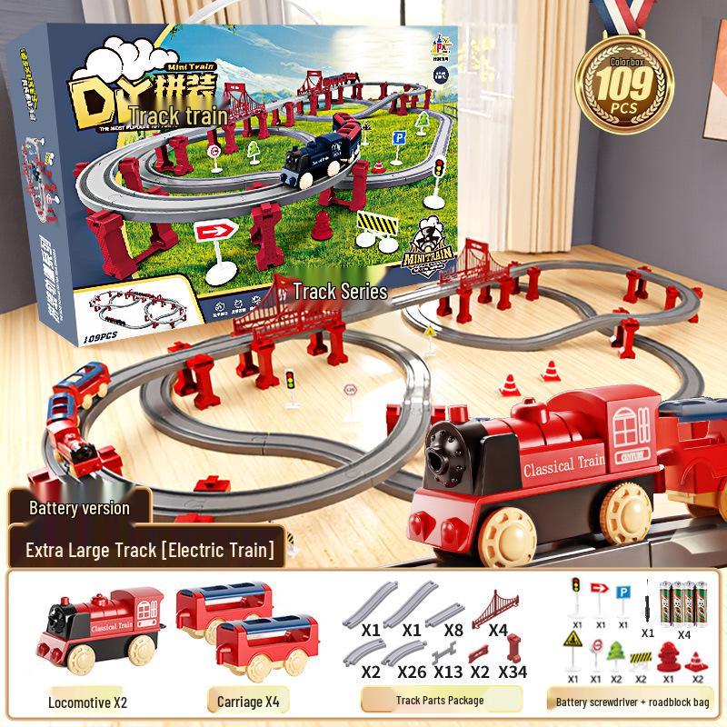 

Швидкісний електричний потяг з колією - Модель ЕМП, розвиваюча іграшка для дитячих днів народжень