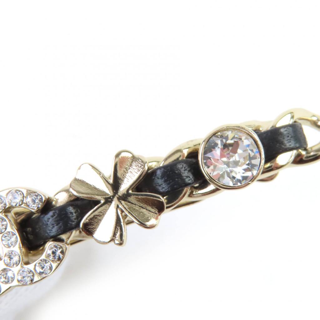 CHANEL Valletta COCO Mark Chain Pearl Star Clover Bijou Gold black Women B20B Used