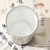 Guochao Double-Walled Coffee Cup with 316 Stainless Steel Liner, Ceramic Thermos, Portable Business Gift.