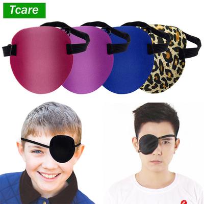 Tcare Schwarzer Verstellbarer Augenklappe Waschbar Unisex Konkave Augenklappe für Halloween Piraten Cosplay Einäugige Abdeckung