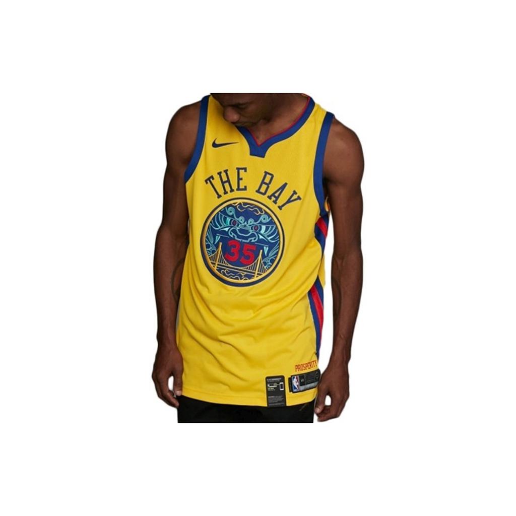 Nike NBA City Edition Kevin Durant Basketball Jersey Men Jersey Yellow AH6052-729