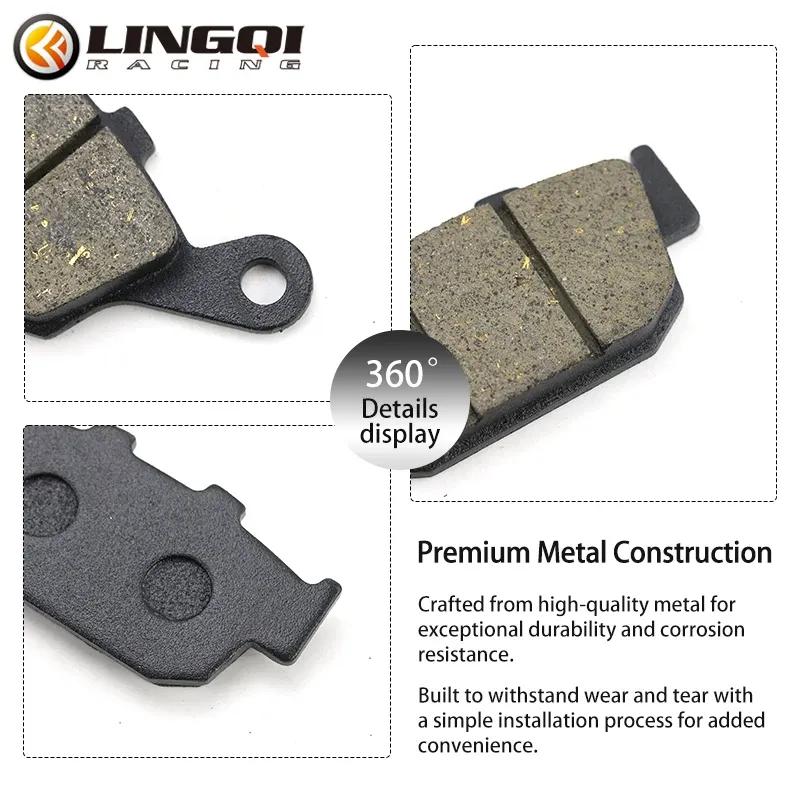 LINGQI RACING Front Rear Brake Pads Kit Set Parts For Dirt Pit Bike Electric Vehicle Small Scooter Folding Bicycle Moped