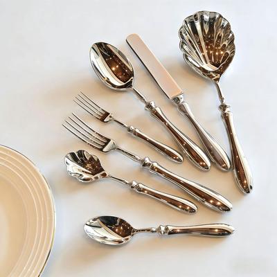 Premium 304 Stainless Steel Tableware Set: Steak Knife, Fork, Spoon, Dessert Spoon, Cake Spatula, Fruit Fork