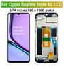 LCD s rámečkem pro Realme Note 60/60X LCD displej se sestavou dotykové obrazovky