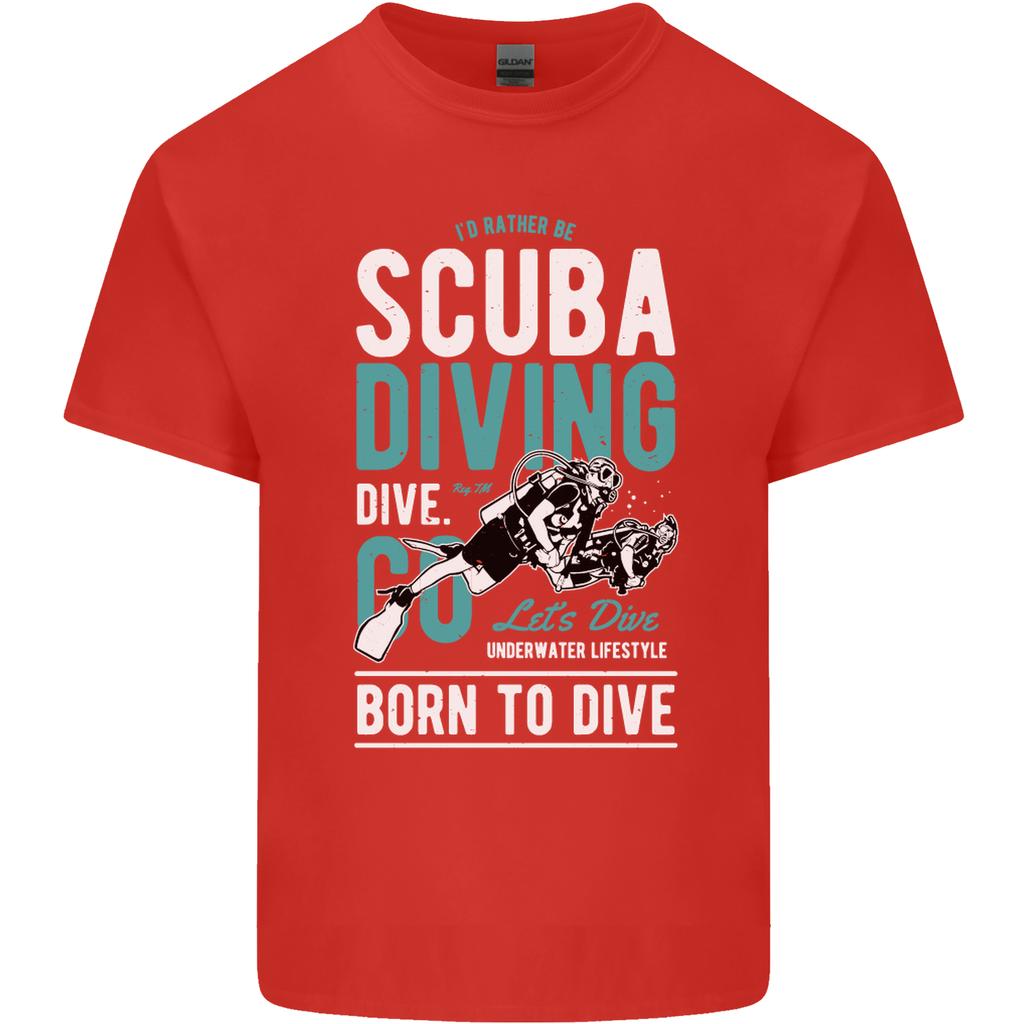 Id Rather Be Scuba Diving Diver Funny Unisexs Light Cotton TShirt