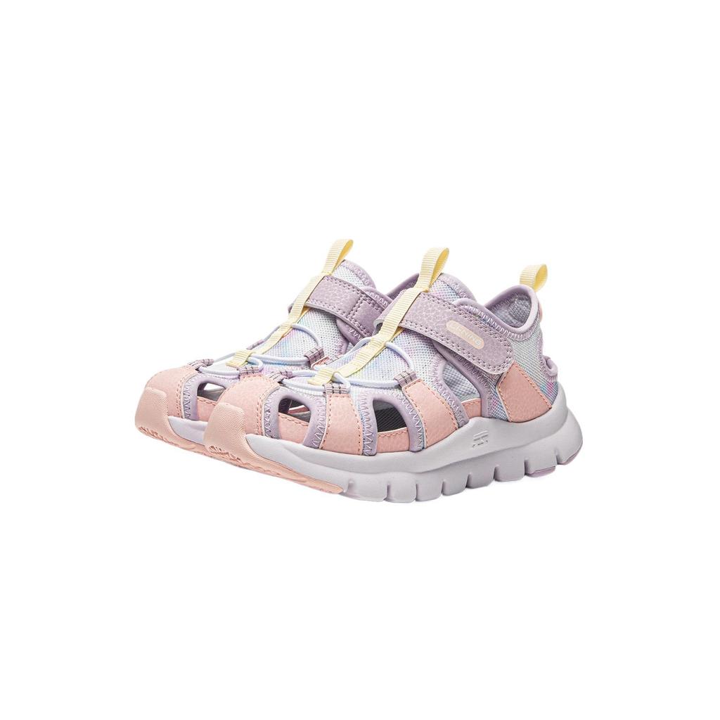 Li Ning Kids Comfortable Lightweight Slip-On Non-Slip Low-Top Sandals Kids Sandals Peach-Pink Moonlight-Purple YKNU142-2
