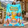 Bubble Guppies Individueller Name Flanelldecke Personalisierte Weiche Warme Plüschdecke Personalisierte Geschenkidee für Familie Freunde