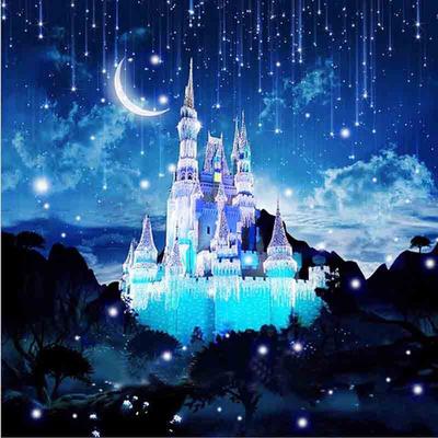 Full Round Drill 5D DIY Diamond Painting Cross Stitch Cartoon Castle Diamond Embroidery