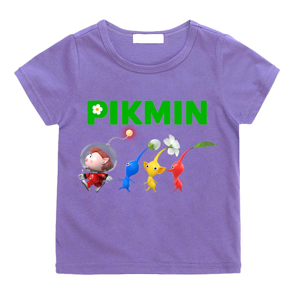 Pikmin and Olimar Captain T-Shirt, Short Sleeve, Spring and Summer, Boys and Girls Clothing, Fun Loose Top