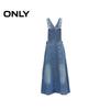 ONLY Women's Vintage Distressed Denim Strap Maxi Dress