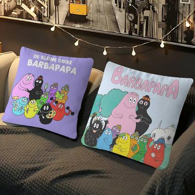 Funda de Almohada Personalizada Película Clásica B-Barbapapa Habitación Infantil Decoración Fiesta Salvaje Funda de Almohada Regalo Cumpleaños Infantil Ducha