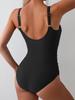 2025 Sexy rückenfreier einteiliger Badeanzug: Einfarbig, Aushöhlendesign für Damen