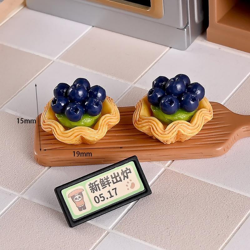 10Pcs 1/12 Scale Dollhouse Miniature Dessert Fruit Cake Play Kitchen Food Diy Jewelry Accessories For Doll Accessories