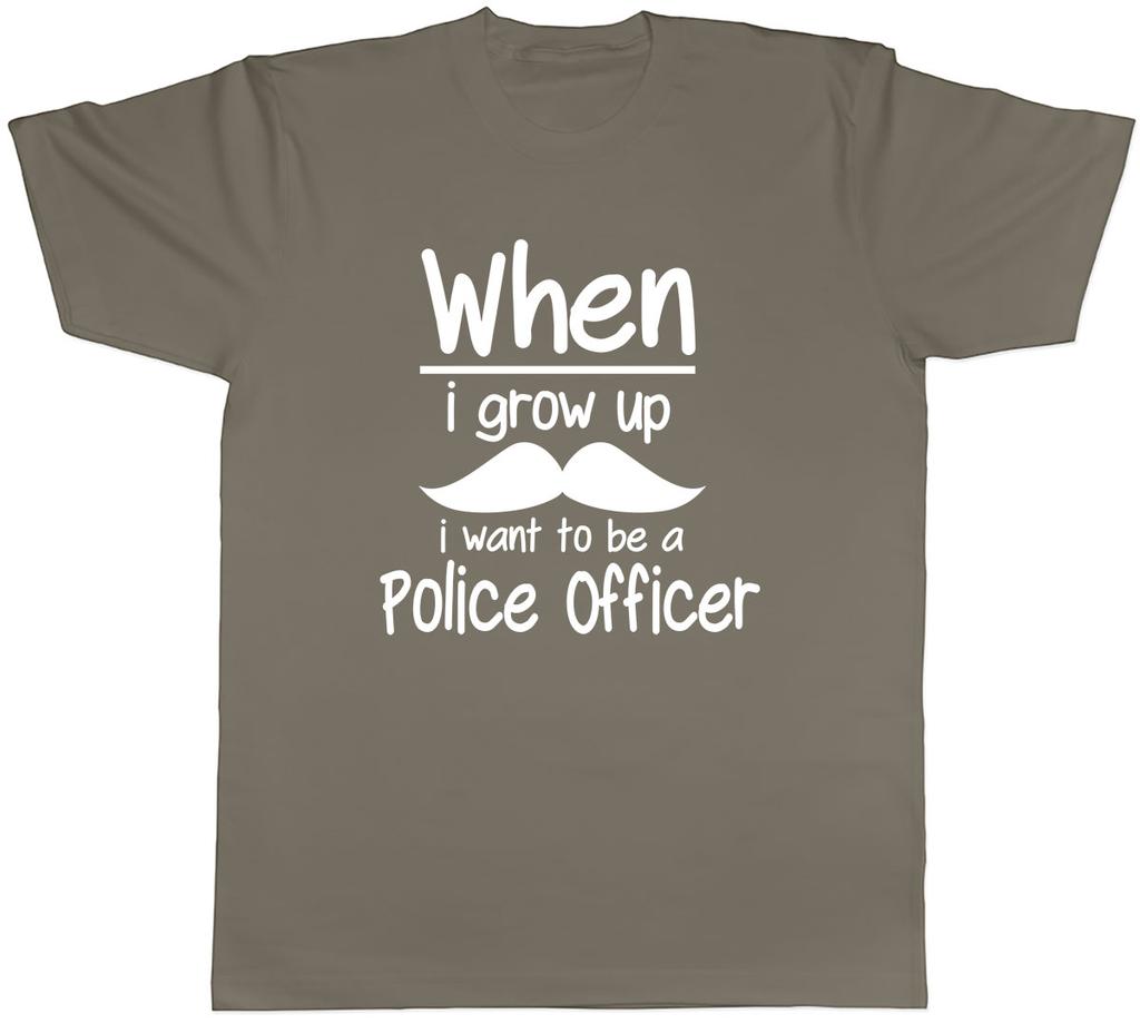 When i Grow up I want to be a PoliceOfficer Unisexs Unisex TShirt Tee