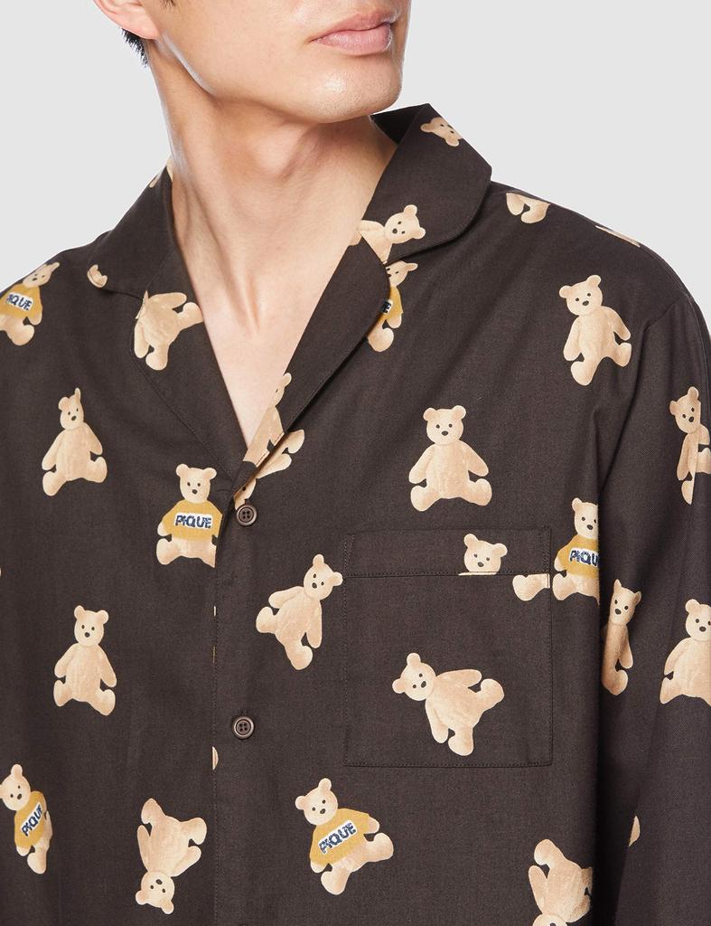 Gelato Pique Christmas Bear Print Shirt PMFT205968 CGRY L [Homme] Men's