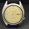 AUTOMATIC VINTAGE SEIKO 5 JAPAN 7019A MENS GOLDEN COLOR DIAL WATCH A702617-1 R209-a702617