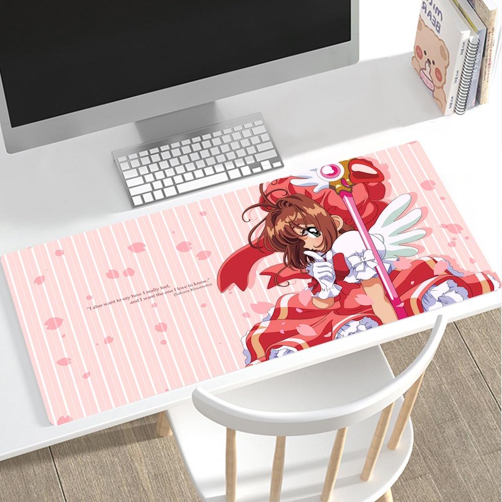 Large Mousepad Cardcaptor Sakura Anime Girl Gamer Gaming Mouse Pad Computer Accessories Keyboard Laptop Padmouse Speed D