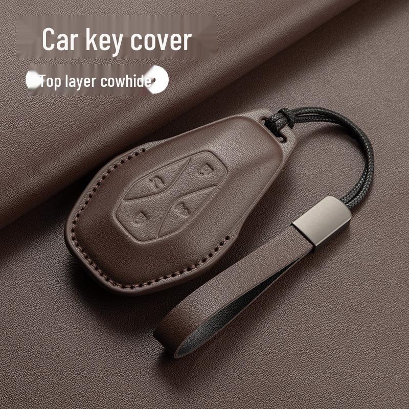 Jihu Alpha T5 Key Cover - Women's Genuine Leather Case for S5 New Energy Vehicle
