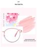 81565 Women's Fashionable Anti-Blue Light Oval Metal Frame Glasses