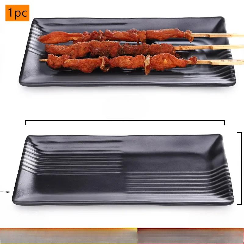 

Ресторан барбекю Специальная тарелка Утолщенная Плотная Аминная Черная Посуда el Буфет Горшок Обеденные Тарелки Кухонные Аксессуары