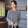 Elegant Temperament Mother Sweater Women's Coat Autumn New Color Button Knitted Sweater Cardigan Medium and Old Women's Clothing