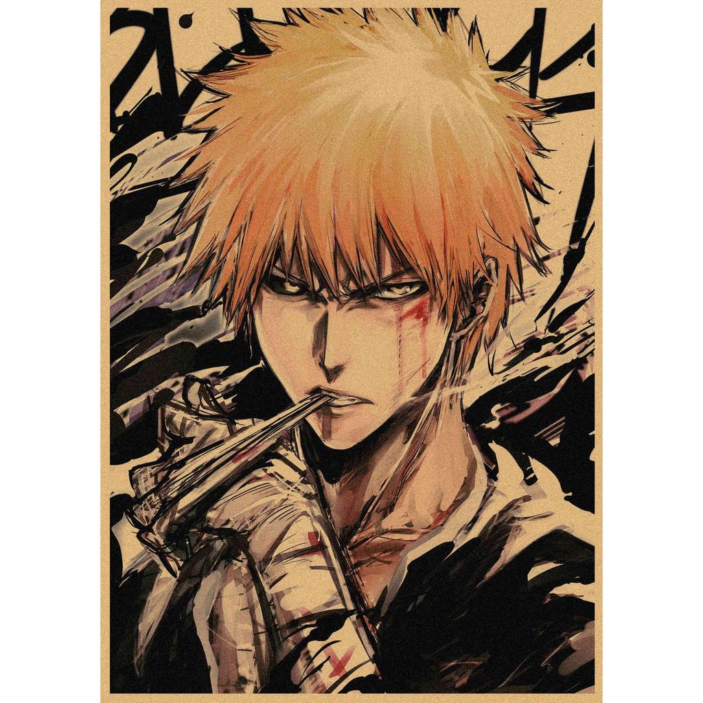 Bleach Anime Retro Kraft Paper Poster Wall Decoration