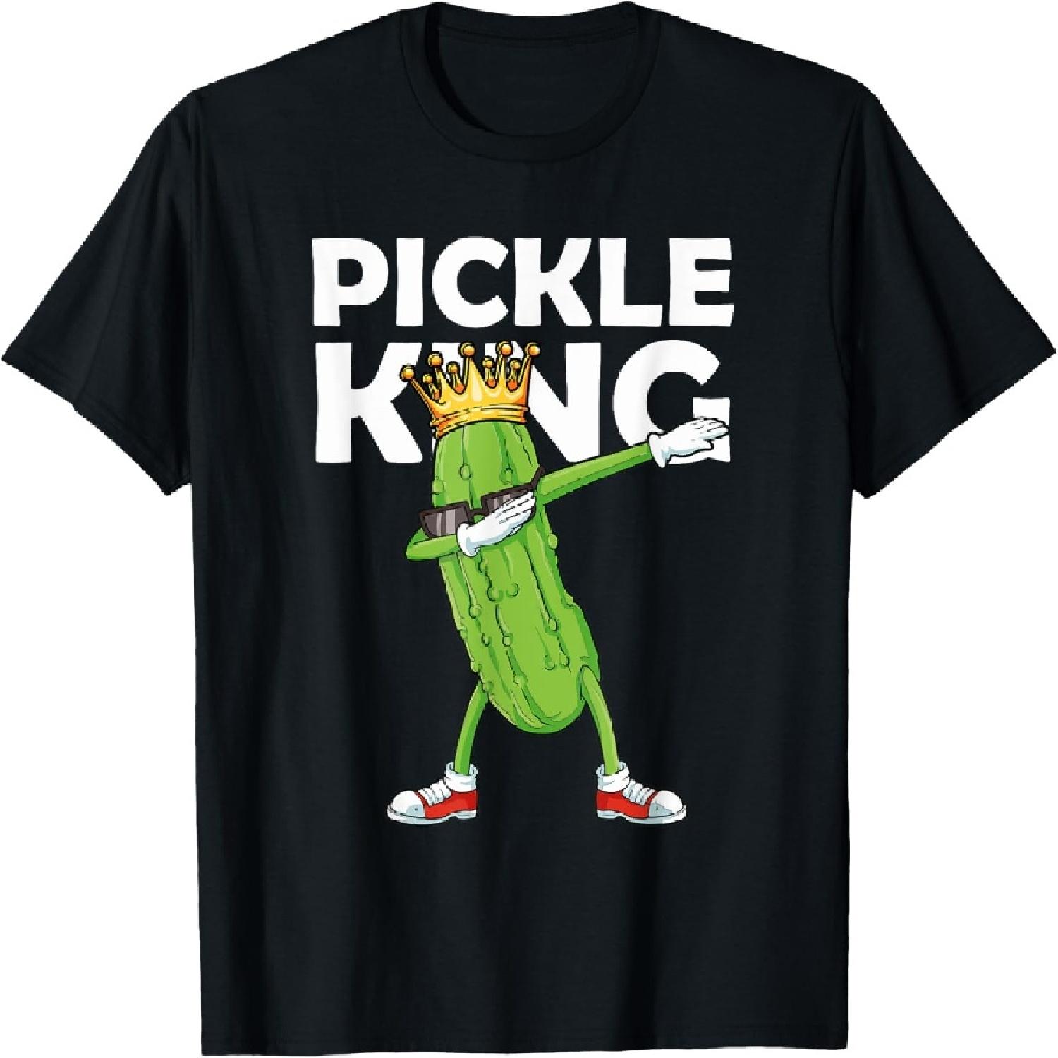 Dabbing Pickle King Cucumber Dab Funny Veggie Vegetarian T-Shirt S