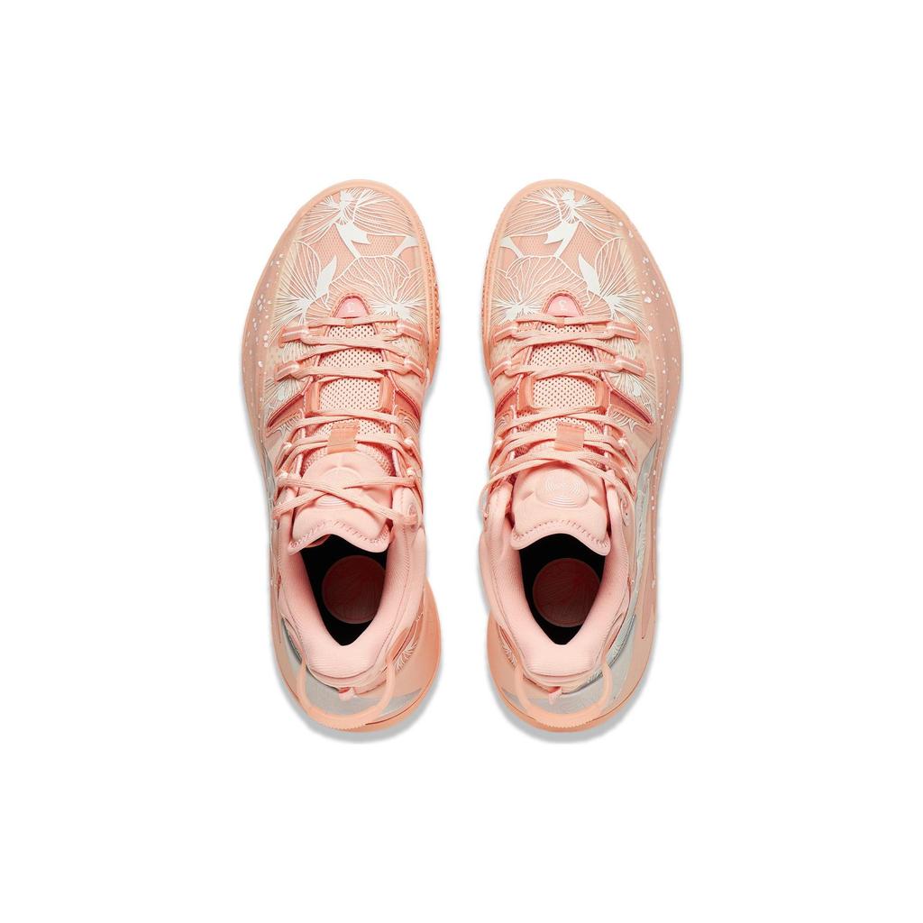 Li Ning CJ 2 Stoff Dämpfung Rutschfest Abriebfest Niedrig geschnitten Basketballschuhe Herren Süßes Pfirsich Orange ABAS001-17