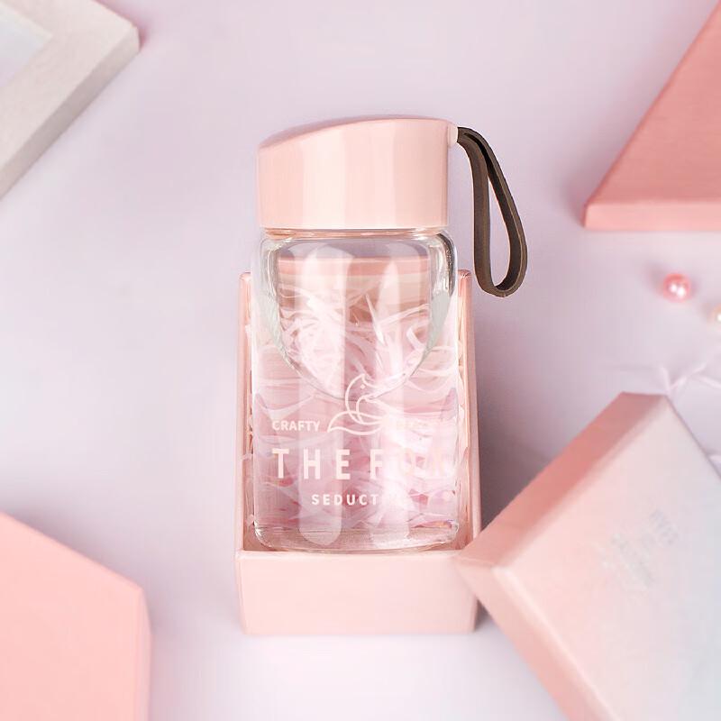 DH Портативная бутылка для воды из боросиликатного стекла 230ml