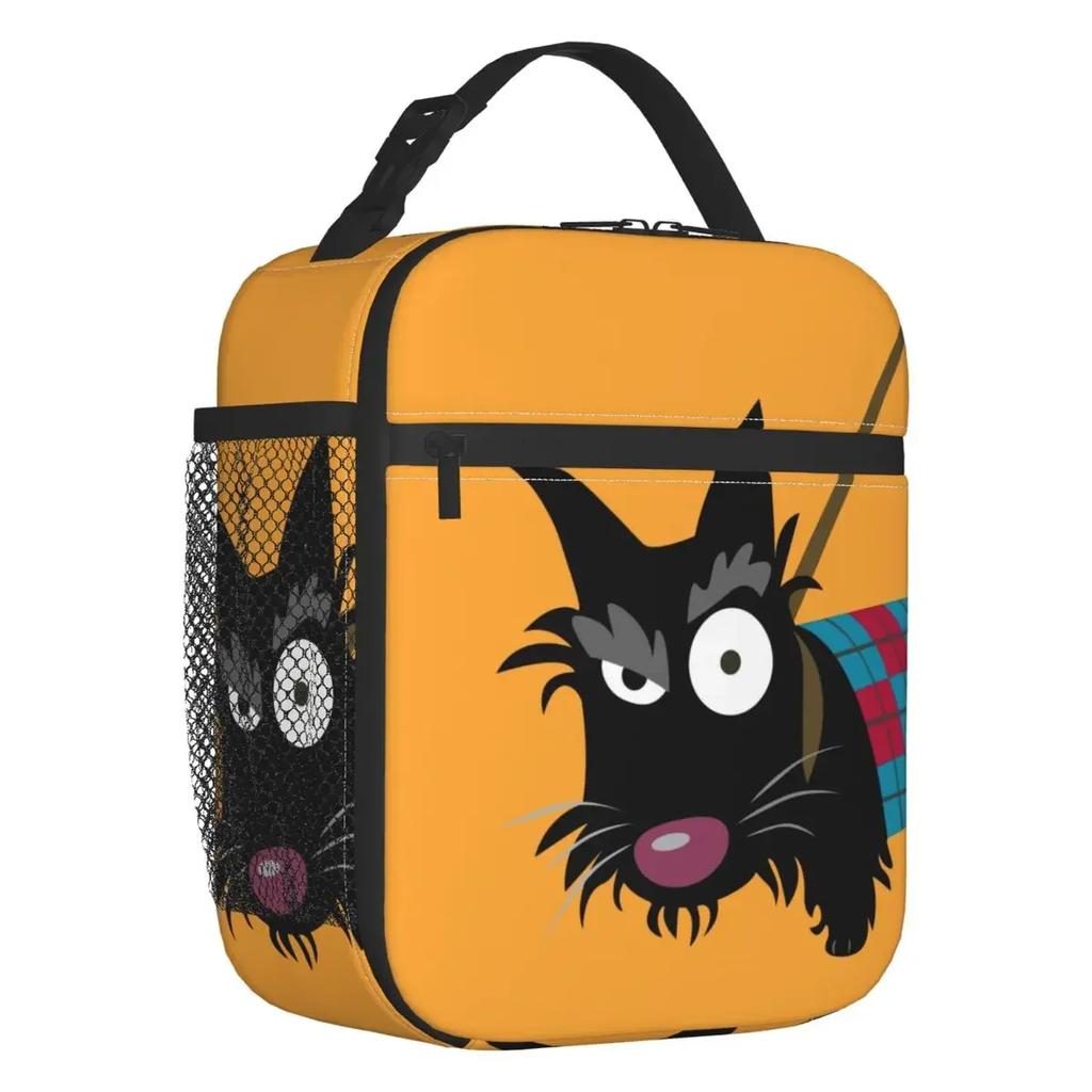 Vintage Scottish Terrier Dog Insulated Lunch Bag for Work School Scottie Pet Lover Leakproof Cooler Thermal Lunch Box Women Kids