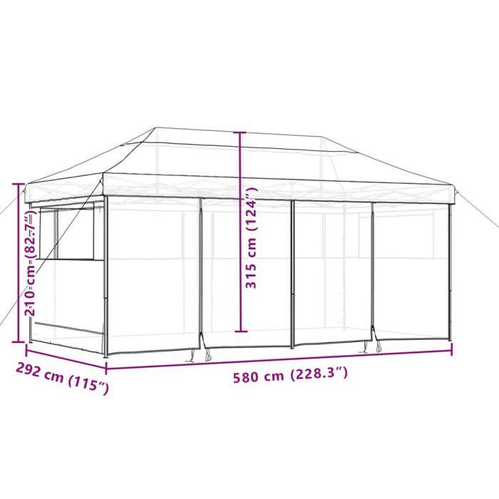 VidaXL Folding Pop-Up Party Tent 4 Sidewalls Green, Tent, Awning Tent, Gazebo Awning, Tent 4004952