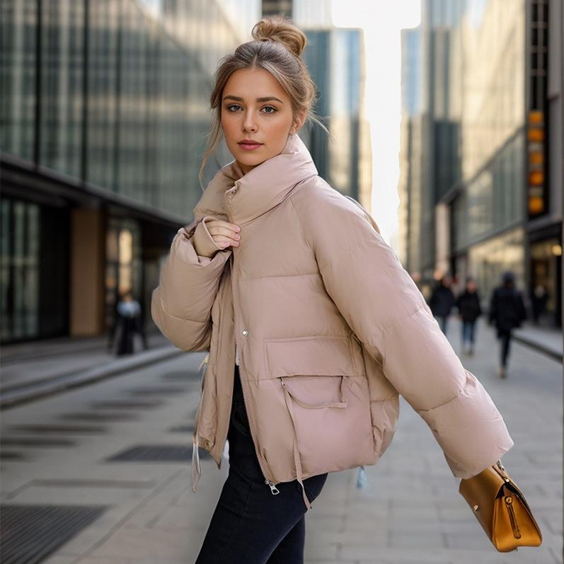 Fashion down cotton clothes women's short models new winter small bread clothes thick coat