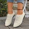 Fashion 2025 New Hot Sale Loafers Women's High Heels Plus Size Wedges Lace Up Pumps Outdoor Casual Office & Career Shoes Female Zapatos