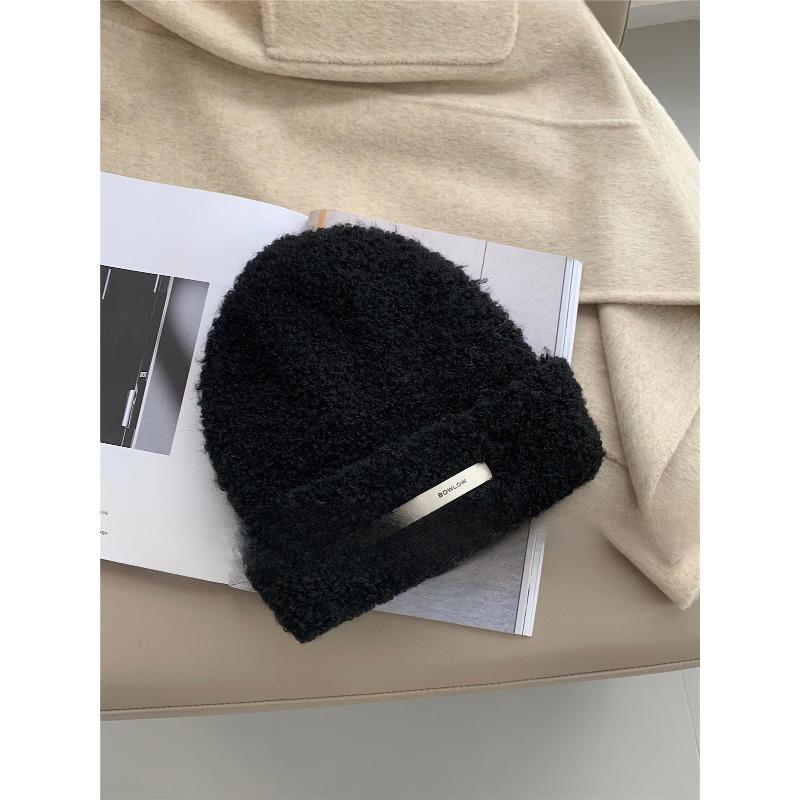 

New Versatile Knitted Hat for Women in Autumn and Winter Warm Ear Protection Woolen Hat Large Head Circumference Cold Hat Trendy one size
