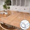 Transparent PVC Table Cover, PVC Tablecloth Protective Film, Heat-resistant High-quality Scratch-proof Table Cover for Home Dining Setups