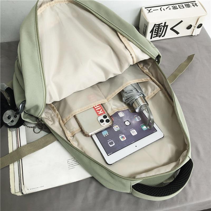 Dámské batohy Velkokapacitní nylonové cestovní batohy Sac A Dos Školní batoh pro dospívající dívky Taška na notebook Mochilas Para Mujer