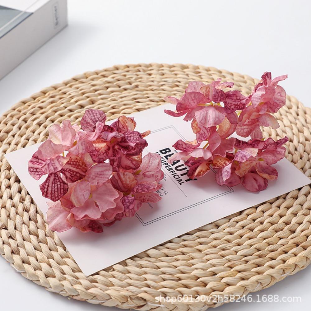 

5/10Pcs Artificial Burnt Edge Flower Heads Artificial Silk Home Restaurant Vase Decoration DIY Mother s Day Bridal Wedding Decor 5Pcs глибокий рожевий колір
