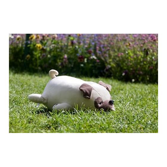 LIV HEART Bolster Cushion Marshmallow Animal Pug Hana (Total Length Approx. 27cm) Fluffy Chewy 48656-32