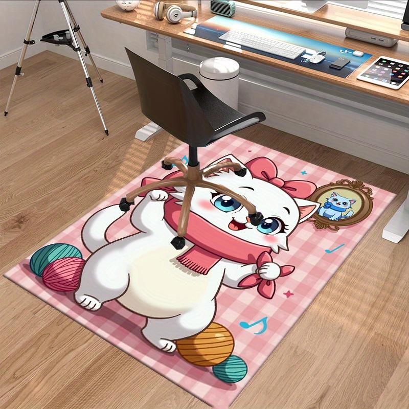 1pc,Cute Cartoon Cat Rug - Perfect for Home Decor, Office Carpet, Chair Cover, Outdoor Mat