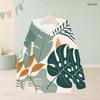 Girls Long Sleeve Hooded Pullover Tropical Leaf Printed Sweatshirt