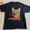 Radiohead Cat Pattern T-shirt, The Bends Band Pattern, Men's Y2K Band Pure Cotton T-shirt, Size S-4XL T-shirt