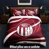 Bologna FC Design Bed Bedding Set 1 Duvet Cover + 2 Pillowcases Soft Breathable Household Bed Linens
