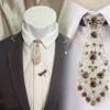 Unisex Crystal Necktie Metal Rhinestone Necktie Formal Business Ties Men Ties Women Necktie