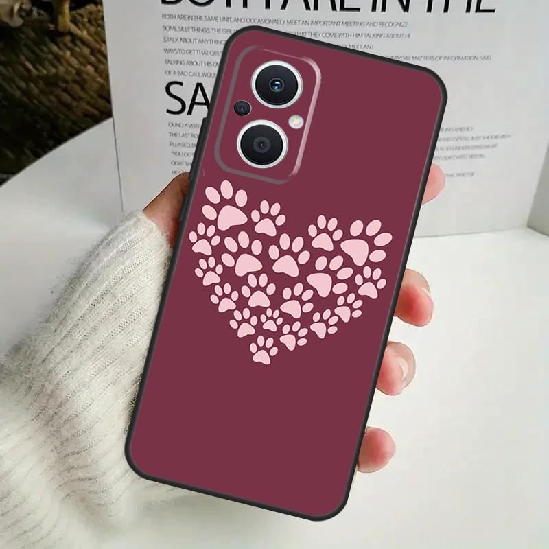 Cat Dog Paws Case For OPPO Reno 8 7 6 5 4 Lite 8T 5Z 4Z 10 11F OPPO Find X5 X6 Pro X2 Neo X3 Lite Cover