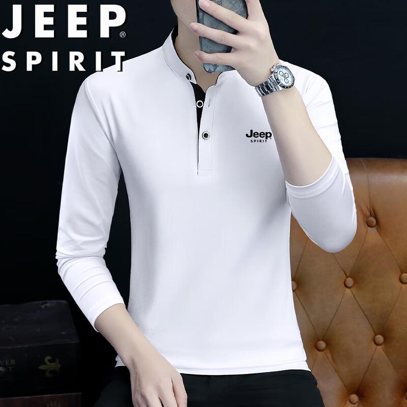 JEEP SPIRIT Men's Long Sleeve Polo Shirt