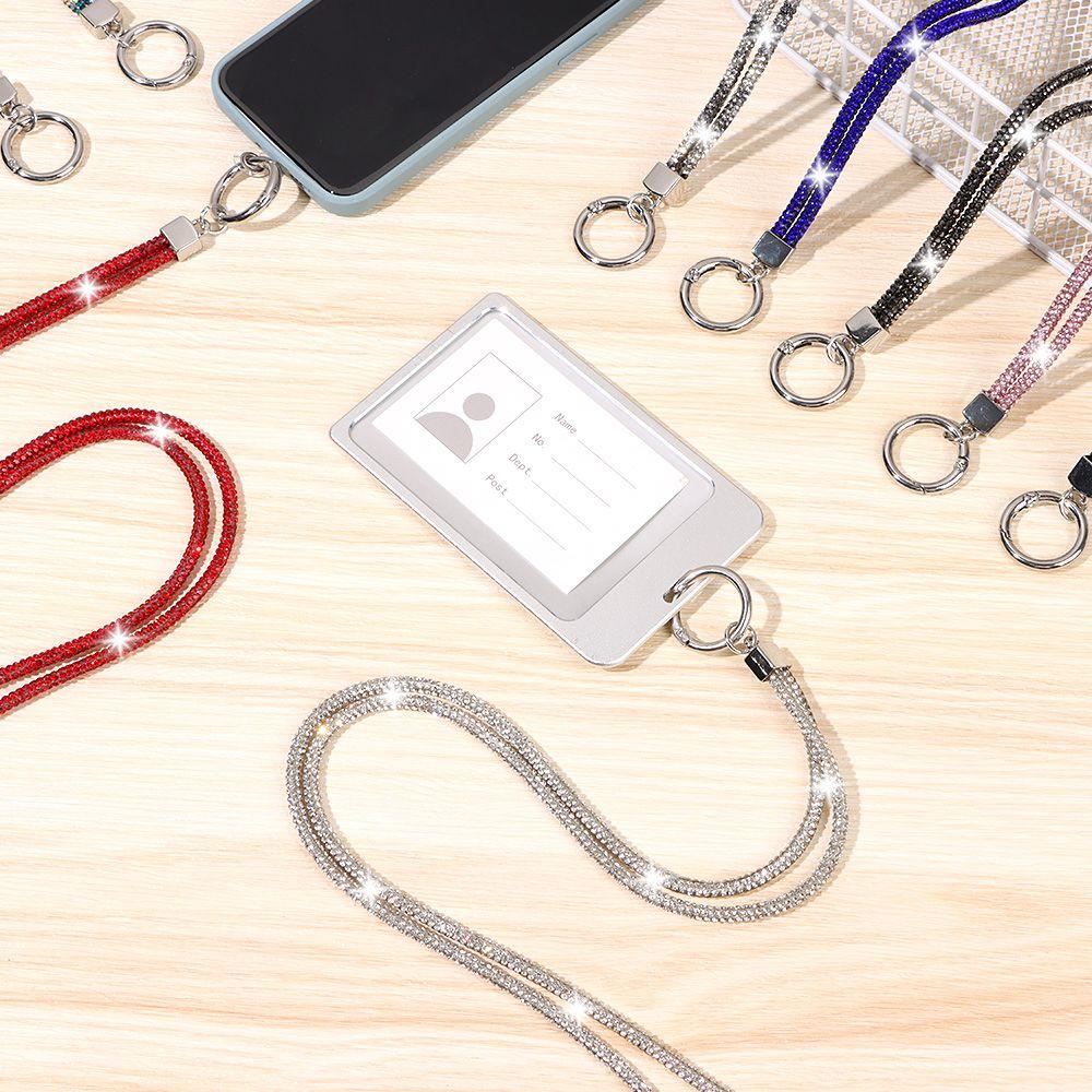 Glitter Rhinestone Phone Lanyard Phone Diamond Crystal Chain Straps Keychain Hanging Anti-lost Rope