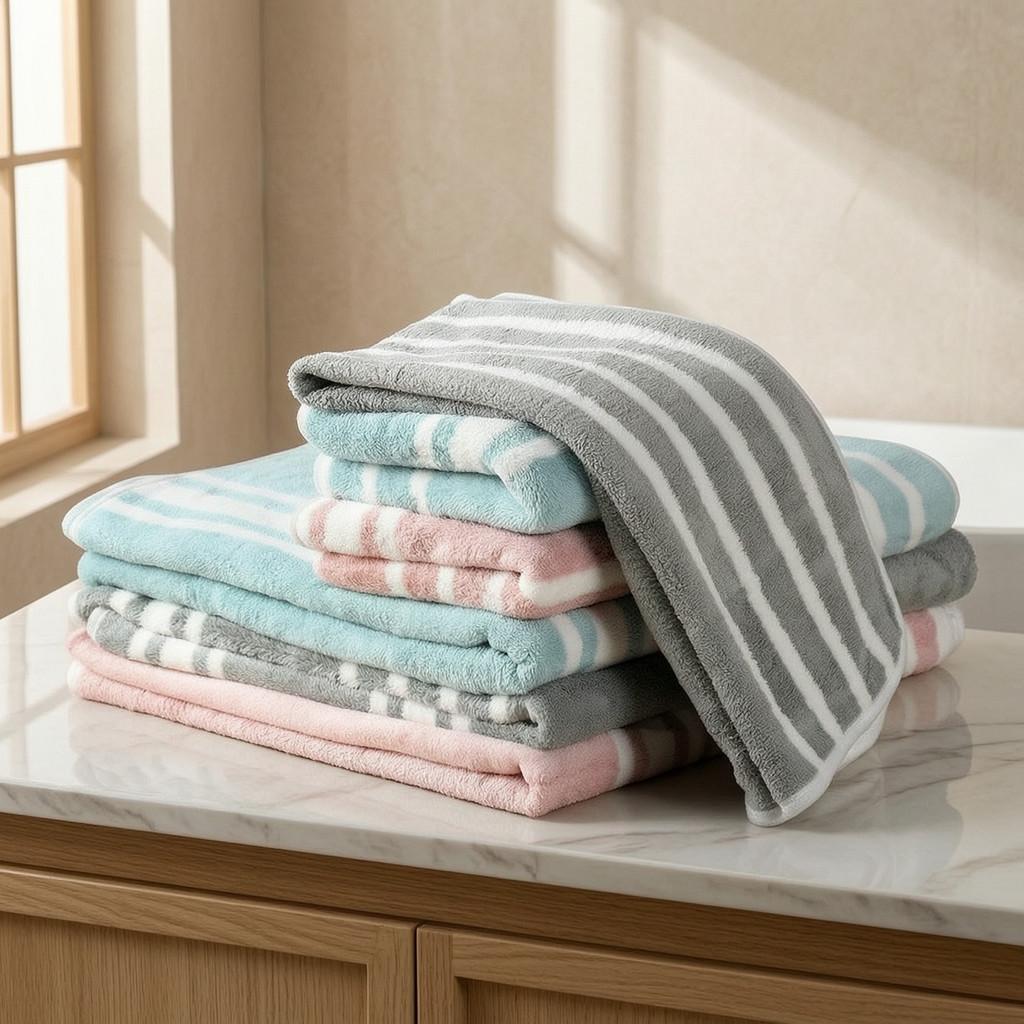 Premium Microfiber Hand Towel With Ionic Ion Technology For Softness And Water Absorption