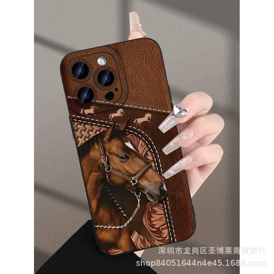 Retro Horse for iPhone 15 Mobile Phone Case Iphone12promax Cover 14/13/11/XSMAX Pupil Eye 16