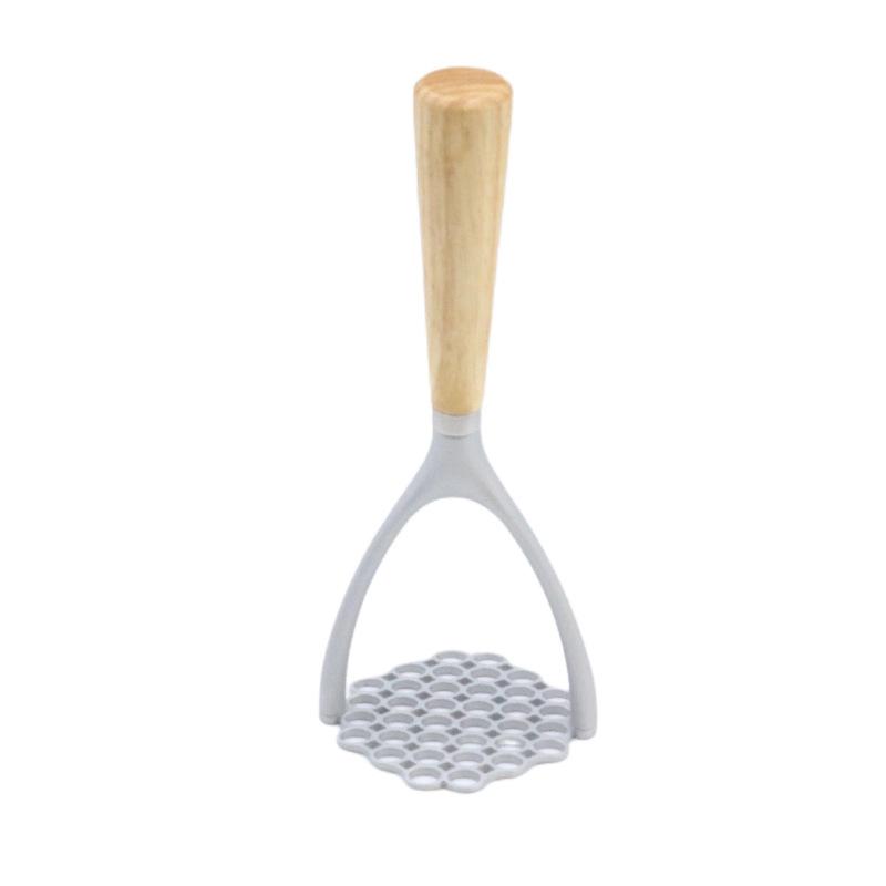 Aluminum Manual Potato Masher Meat Potato Pressor Tool Whisk Food Cutter Crusher Wood Handle Garlic Pusher Kitchen Gadgets